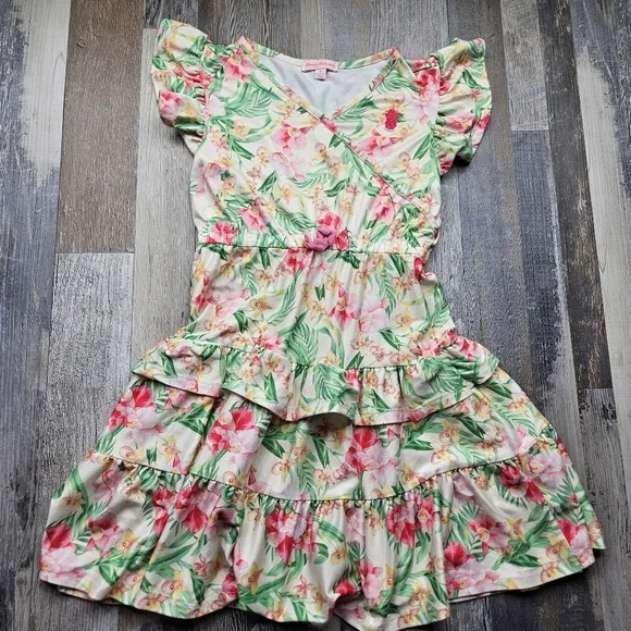 Tommy Bahama Girls Size 6 Floral Dress Tropical - Picture 1 of 4